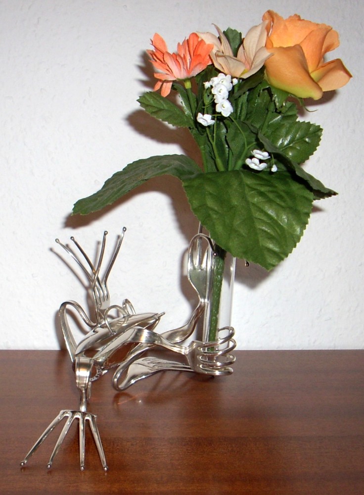 frosch mit vase